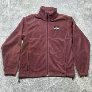 Vintage Columbia Mississippi State Bulldogs Fleece Jacket Mens M Maroon Football